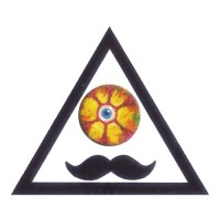 Abstract Moustache Colored Eyeball