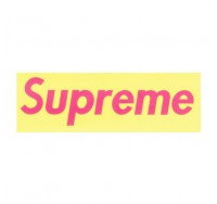 Supreme Pink Logo with Light Yellow Background