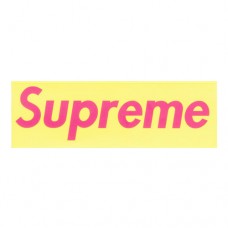 Supreme Pink Logo with Light Yellow Background