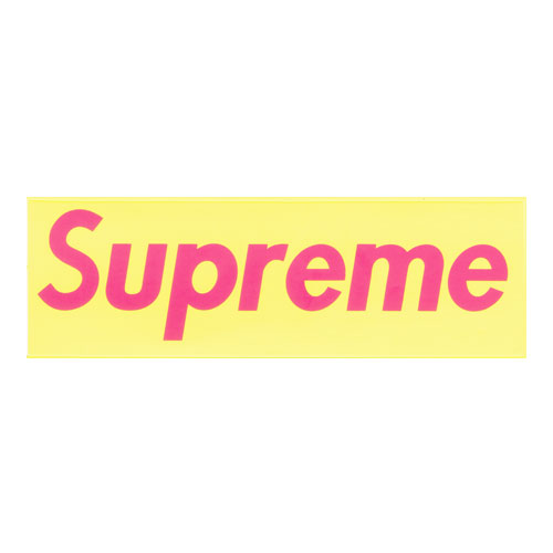 Supreme Pink Logo with Light Yellow Background