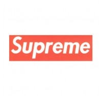 Supreme White Logo on Red Background