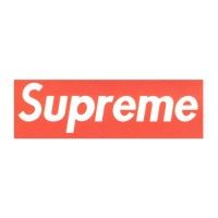 Supreme White Logo on Red Background