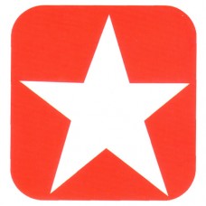 White Star on Red Background Logo